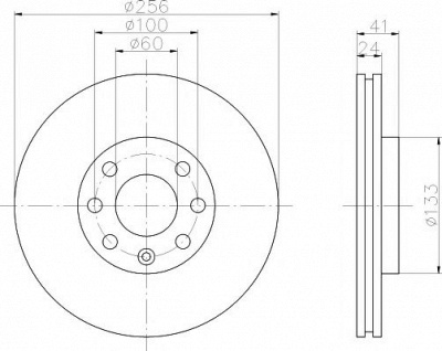 HELLA PAGID 8dd355106051 -  Тормозной диск